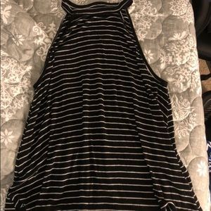 black & white stripe top